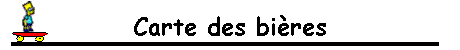 Carte des bires